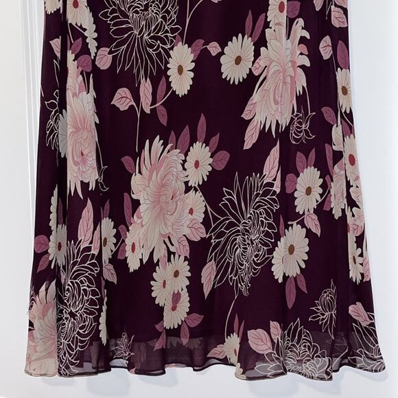 Maggy London Floral A-Line Silk Skirt, NWT - Picture 3 of 7